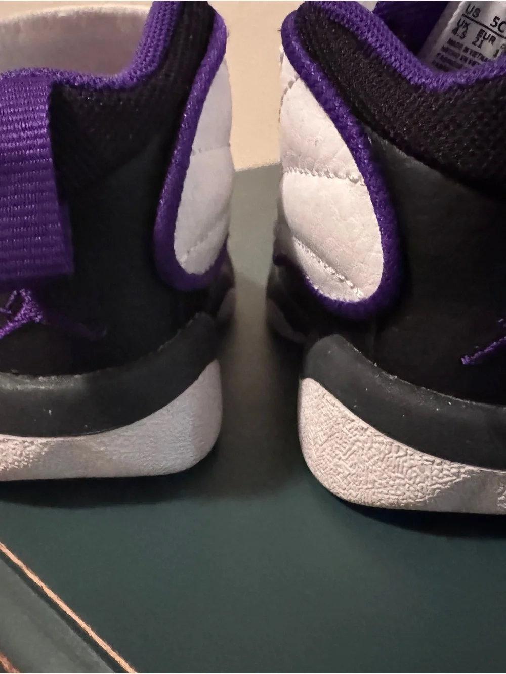 Jordan Toddler Black White Purple Hook-and-Loop Sneakers